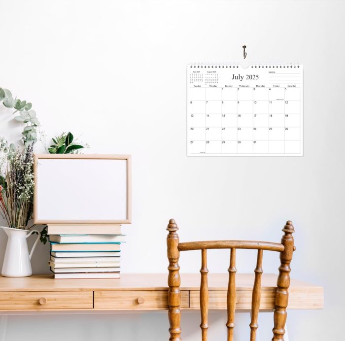 Calendar 2025-2026 - 18 Months Calendar from July 2025 to December 2026, Wall Calendar 2025-2026 with Thick Paper, 8.5" x 11", Black - Image 5