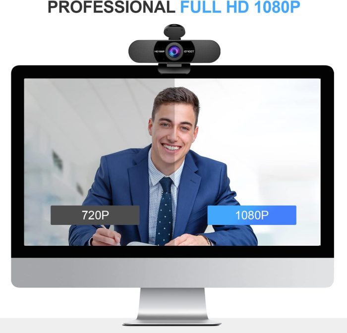 EMEET 1080P Webcam with Microphone, C960 Web Camera, 2 Mics Streaming Webcam, 90°FOV Computer Camera, Plug and Play USB Web Cam for Online Calling/Conferencing, Zoom/Skype/Facetime/YouTube, Laptop/PC - Image 2
